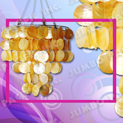 Butterfly Capiz chandelier